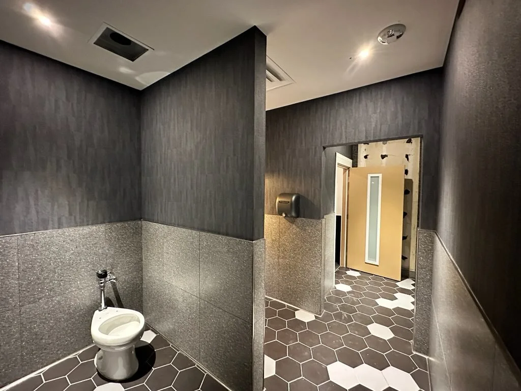 Commercial wallpaper installation