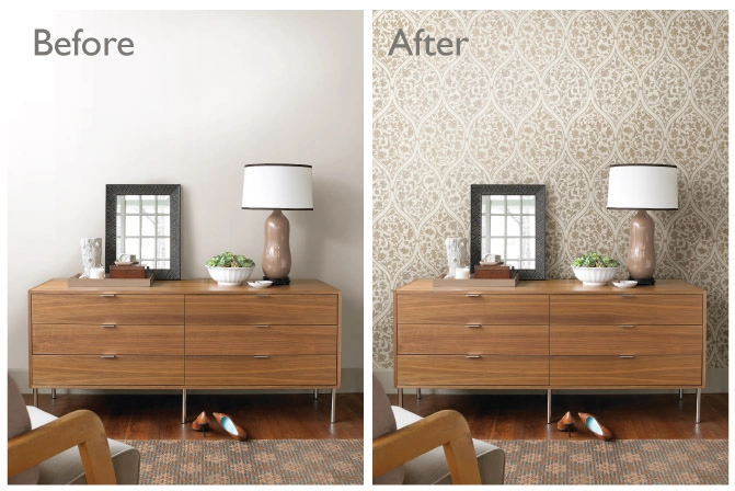 Wallpaper installation in Lake Oswego, OR