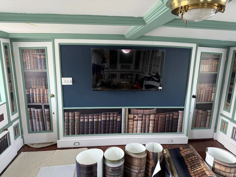 Residential wallpaper installation